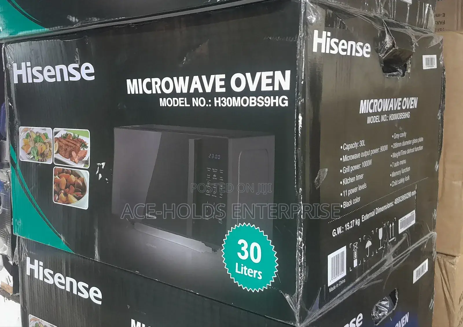 30 Litres Hisense Microwave With Grill (Black)