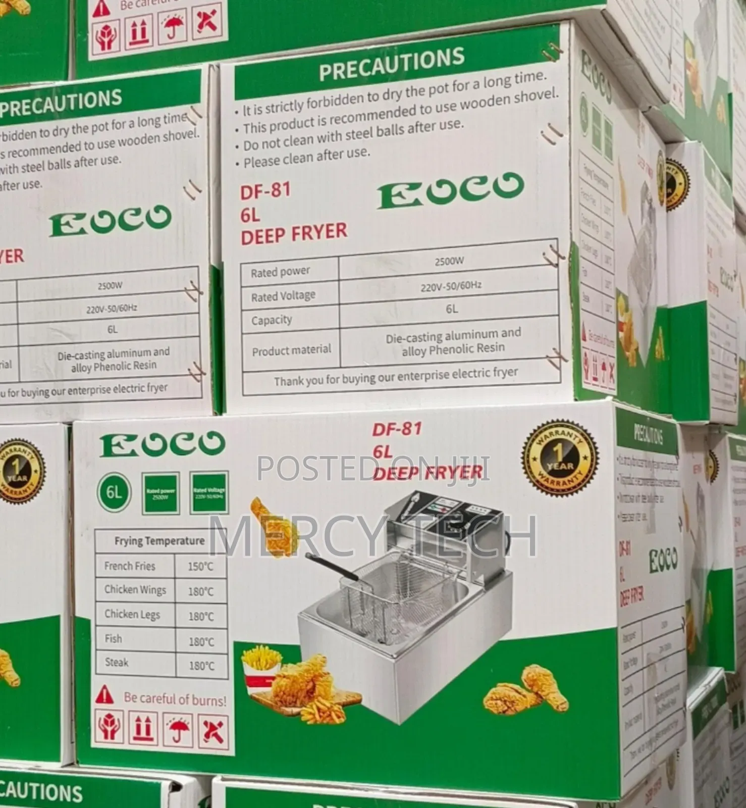 6 Litres Ecco Single Deepfryer