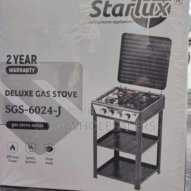 Starlux 4 Burner Standing Cooker With Shelves
