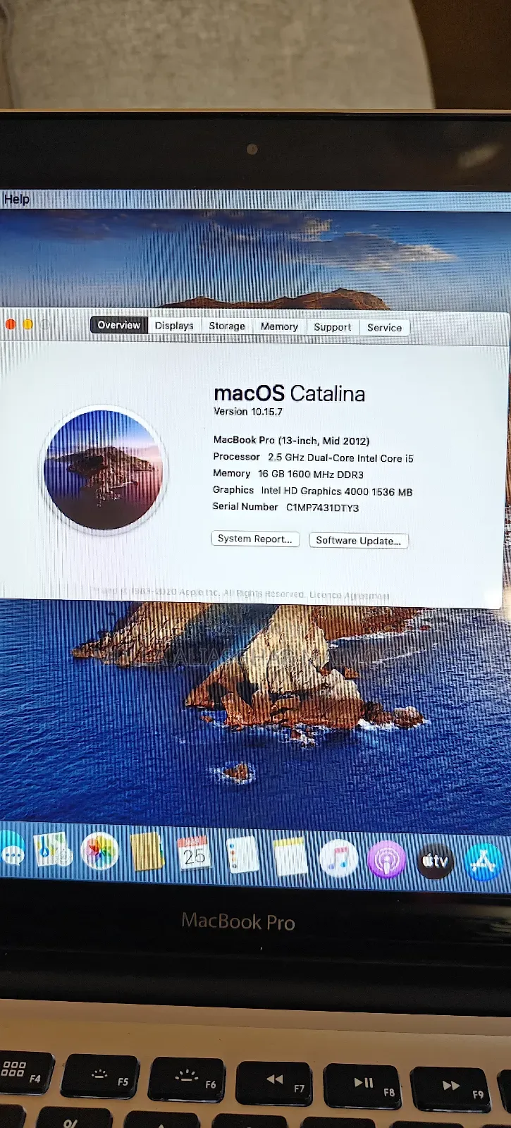 Laptop Apple MacBook 2012 16GB Intel Core i5 SSD 500GB