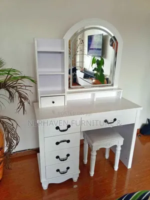 Dressing Table With Led Lights – Elegant Makeup Table With Mirror