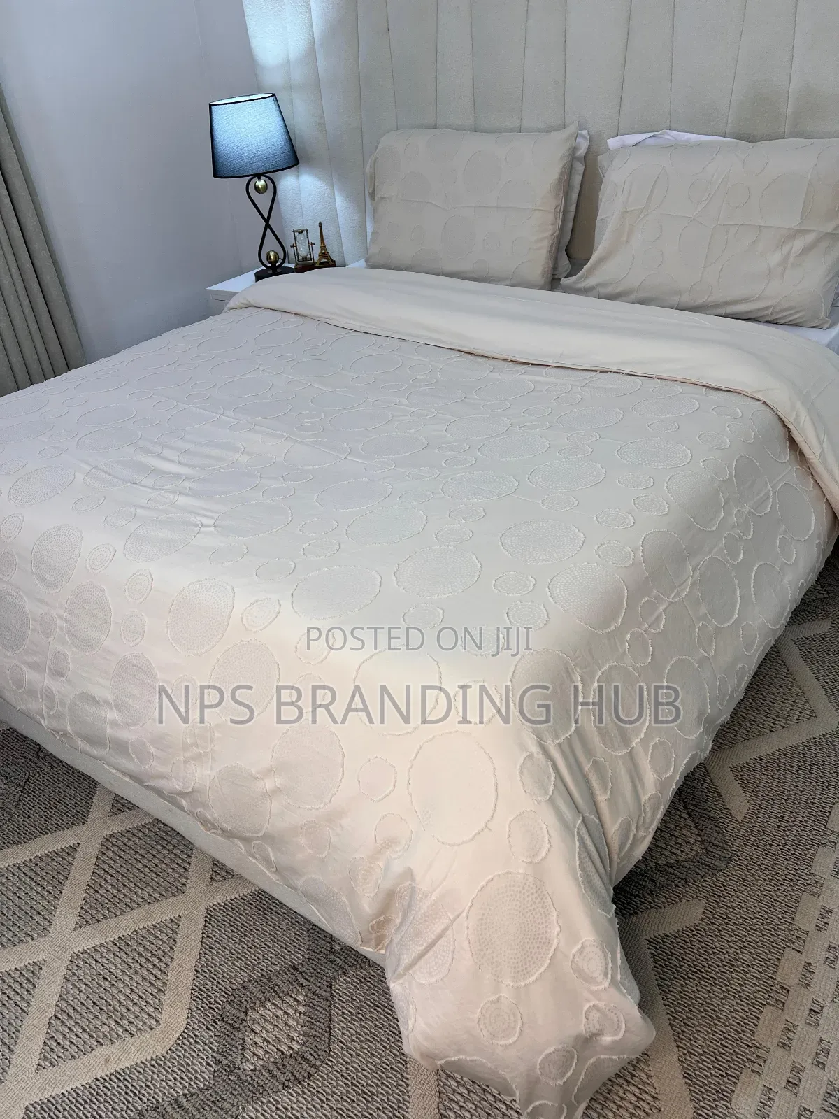 3pc Tufted Wave Duvet Cover Set Size:6*6/6*7 S.K
