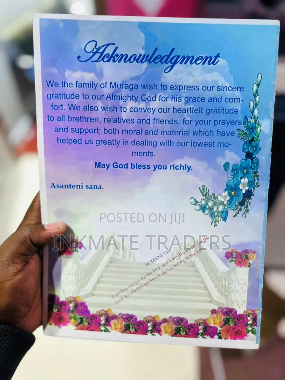 Lasting Memory Eulogy Printing