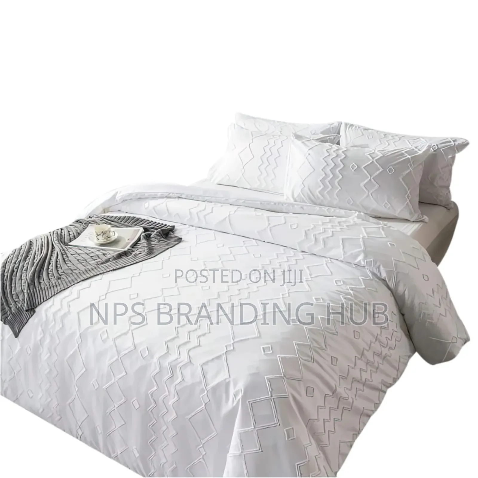 3pc Tufted Wave Duvet Cover Set Size:6*6/6*7 S.K