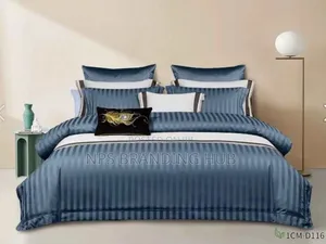 Cotton Stripped Duvet Covers Set Size: 7*8 (250*270cm)