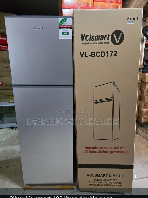Silver Volsmart 172litres Double Door Refrigerator