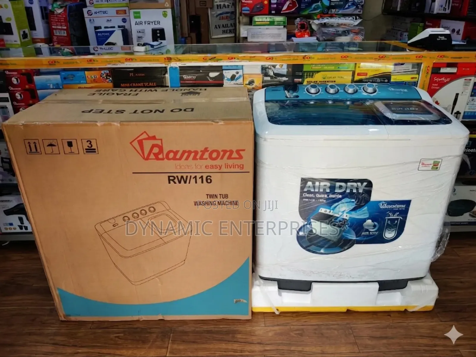 Ramtons Washing Machine Twin Tub 10kg With Air Dryer