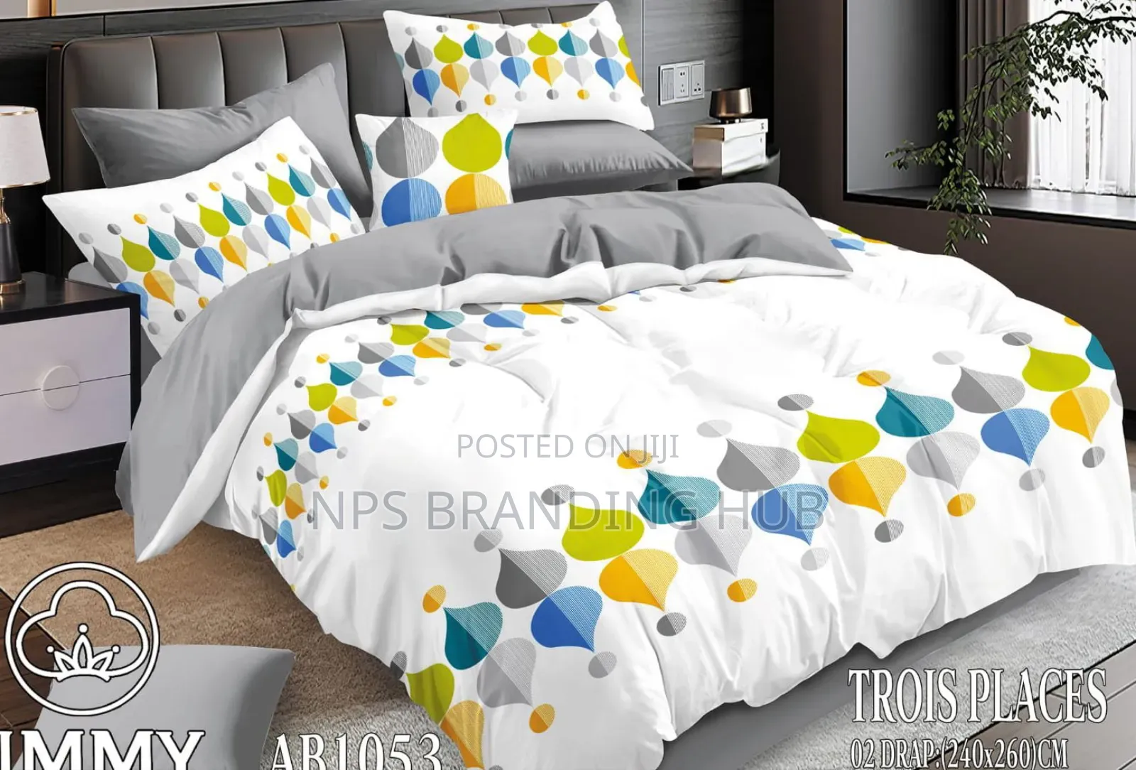 6pc Flowered Double Sided Cotton Duvet Covers Size : 6*6/6*7 S.K