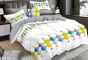 6pc Flowered Double Sided Cotton Duvet Covers Size : 6*6/6*7 S.K
