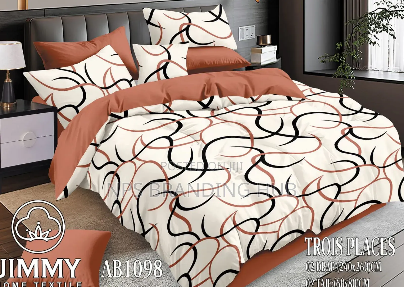 6pc Flowered Double Sided Cotton Duvet Covers Size : 6*6/6*7 S.K