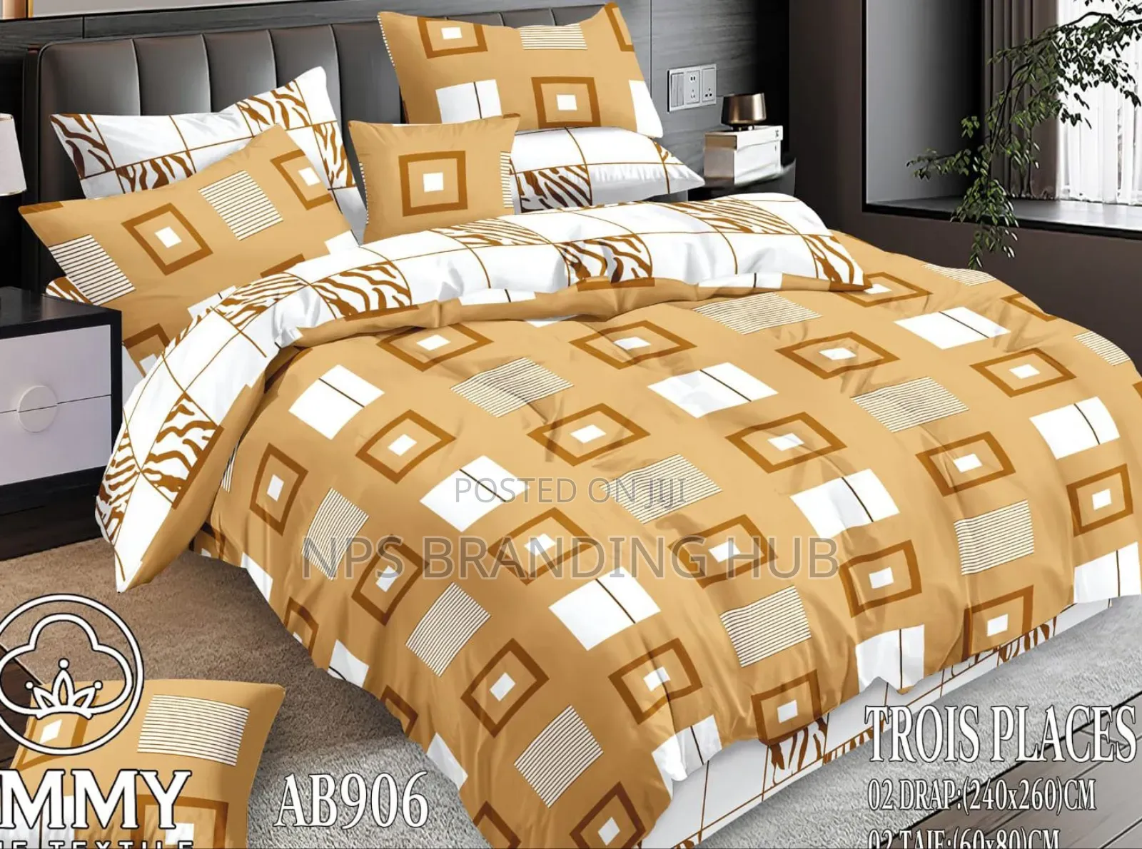 6pc Flowered Double Sided Cotton Duvet Covers Size : 6*6/6*7 S.K