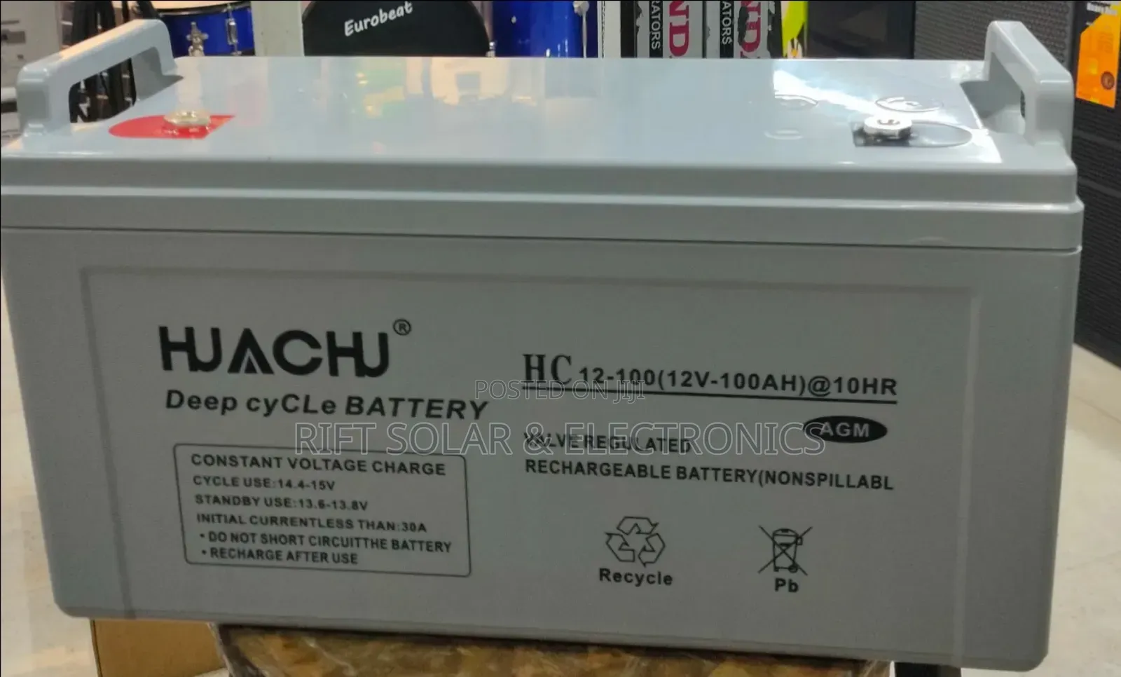 New 100ah - 12v Deep Cycle Valve Regulated Solar Battery