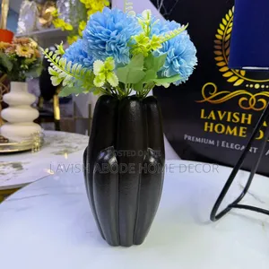 Black Ceramic Decorative Dining/Desk Vase