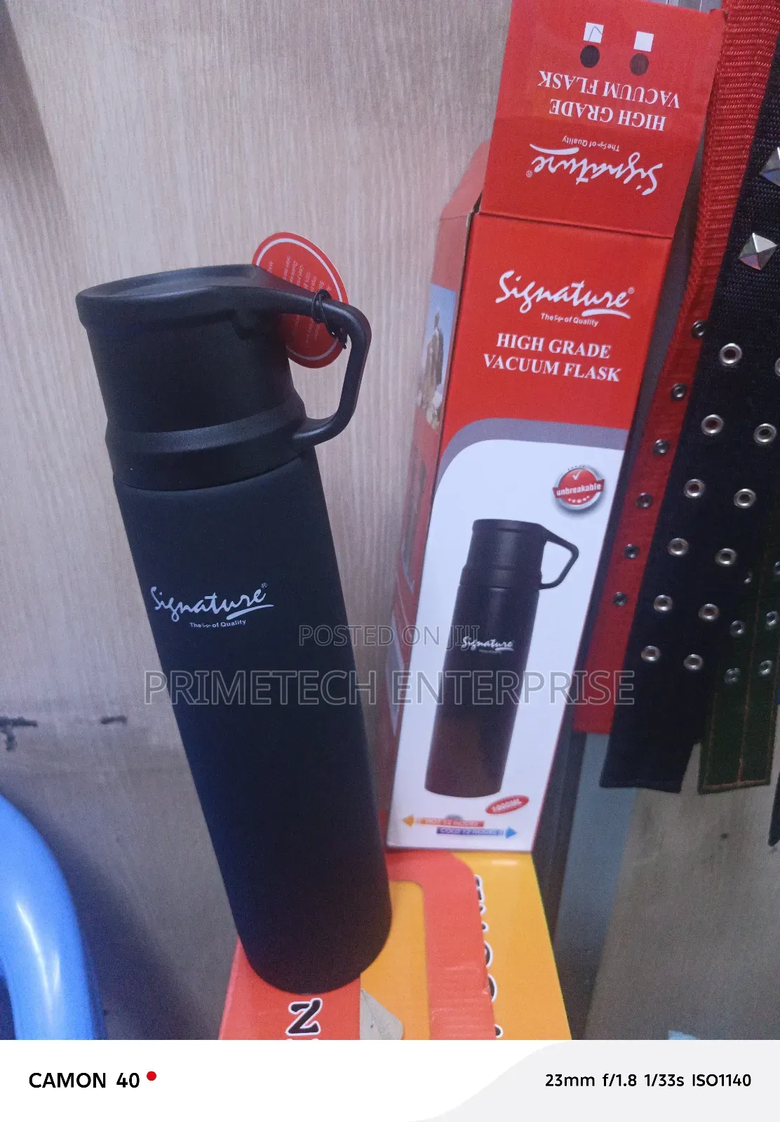 Black 1l Signature Flask