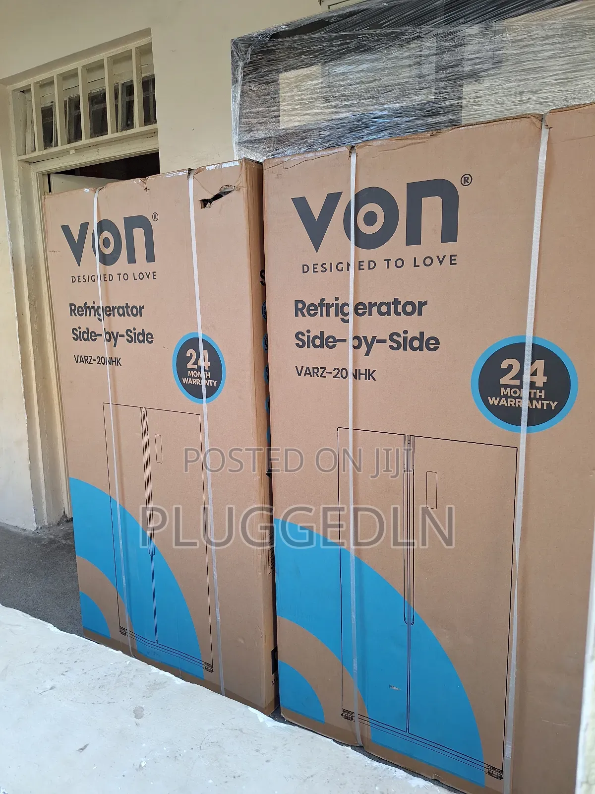 Von 442 Litres Side by Side Refrigerator .*