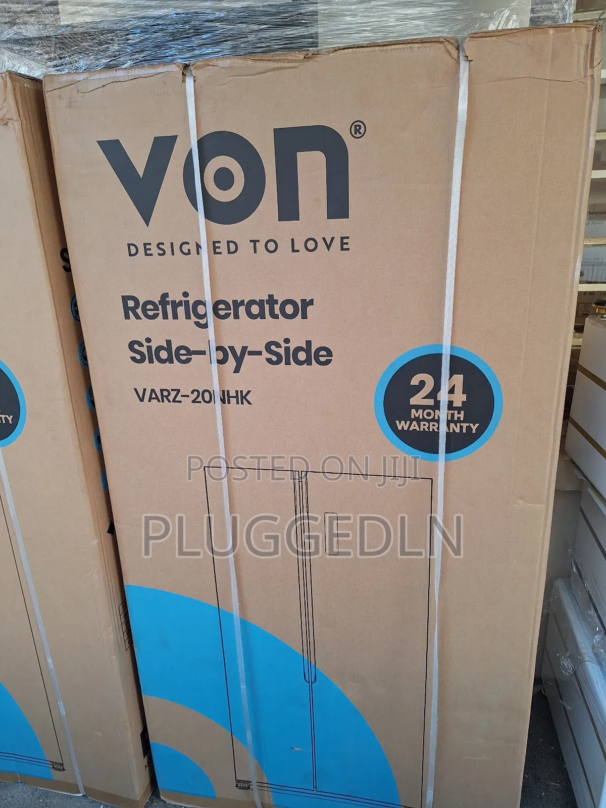 Von 442 Litres Side by Side Refrigerator .*