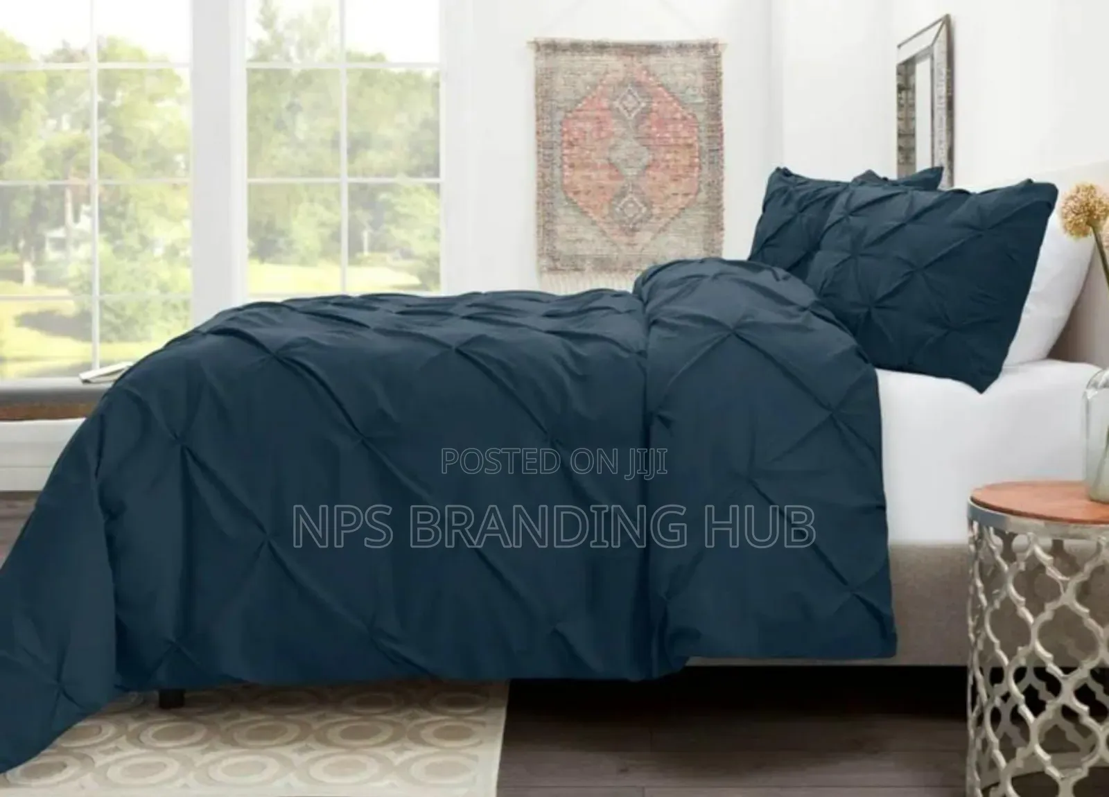Pinch Pleat Pintuck Duvet Cover Set Size: 6*6/6*7 Sk