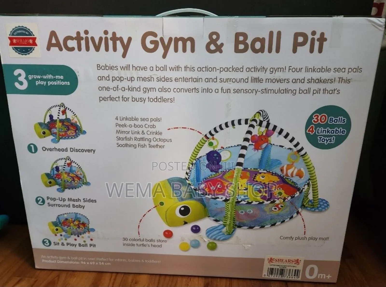 3-in-1 Baby Activity Gym and Ball Pit