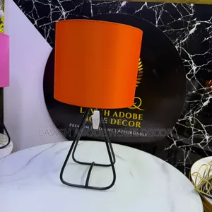 Orange Table Lamp – Bedside Office Lampshade