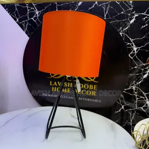 Orange Table Lamp – Bedside Office Lampshade