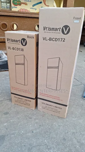 Silver Volsmart 172litres Double Door Fridge