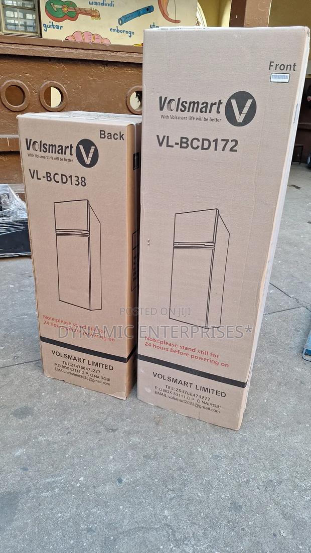 Silver Volsmart 172litres Double Door Fridge