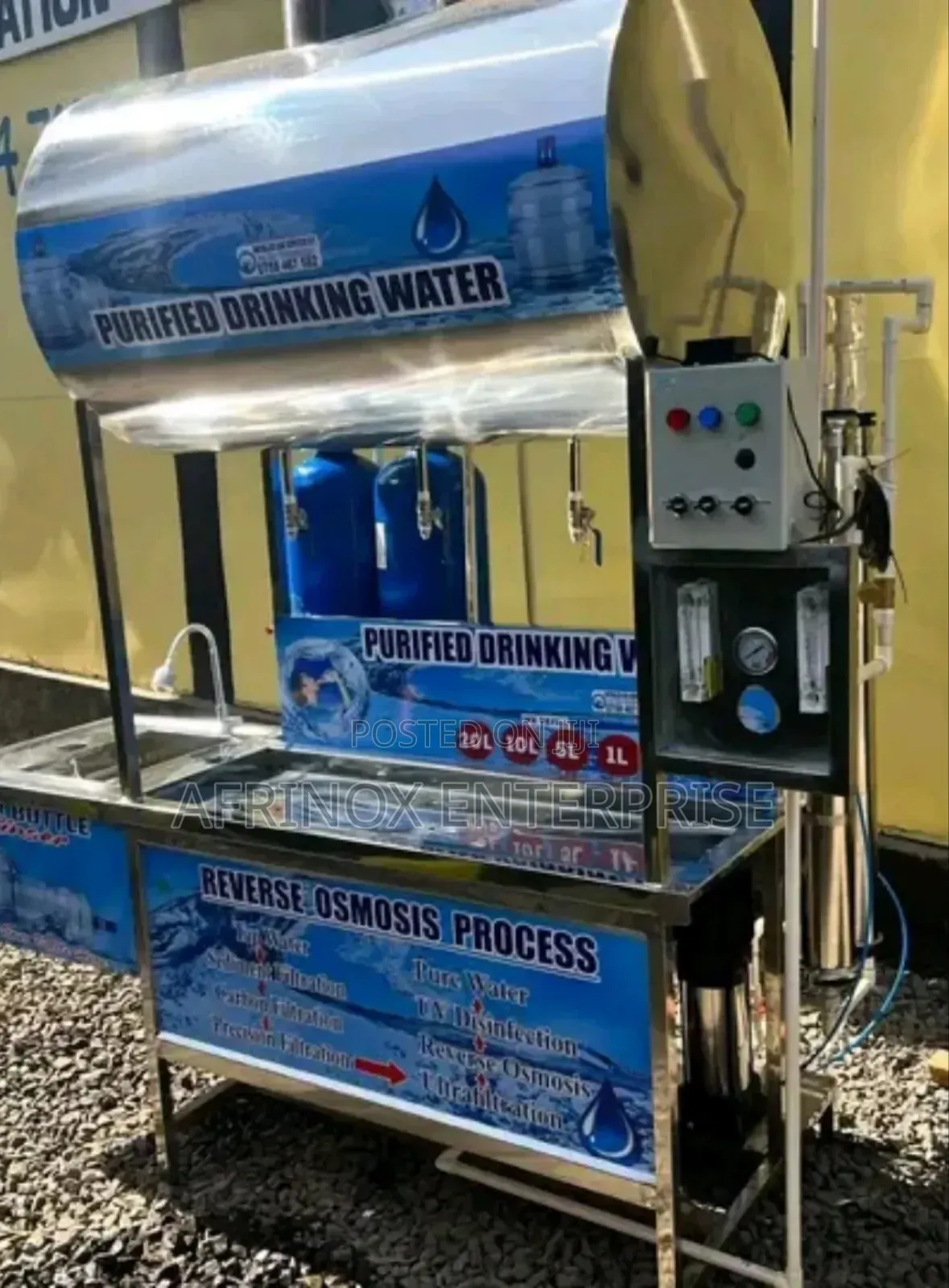 Reverse Osmosis Water Purification System, 500lph Complete Set