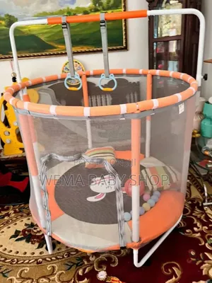 5ft Trampoline for Kids With Safety Enclosure