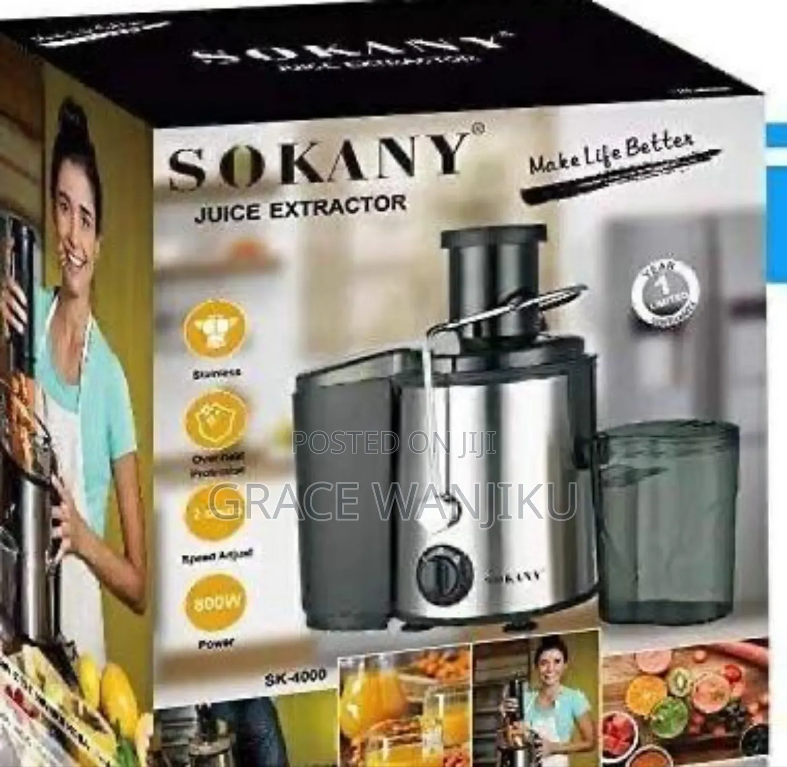 *800 Watts Sokany Juicer*