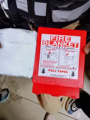 Fire Blanket With Red Holder