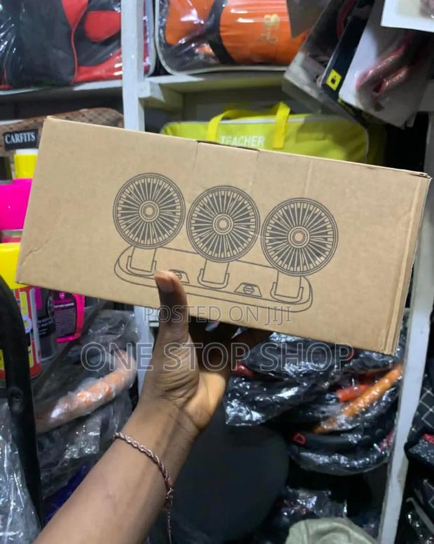 24v Car Cooling Fan Triple Head With 2 Speed Wind Air - thumbnail 2
