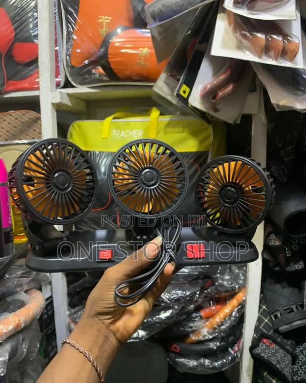 24v Car Cooling Fan Triple Head With 2 Speed Wind Air