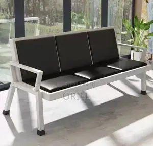 Waiting Bench:- 3-Link Steel Frame Waiting Bench