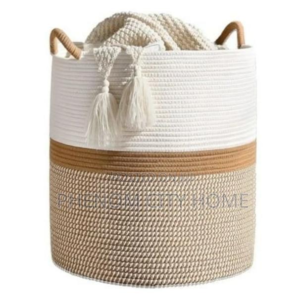 Cotton Rope Decor/Blanket Basket