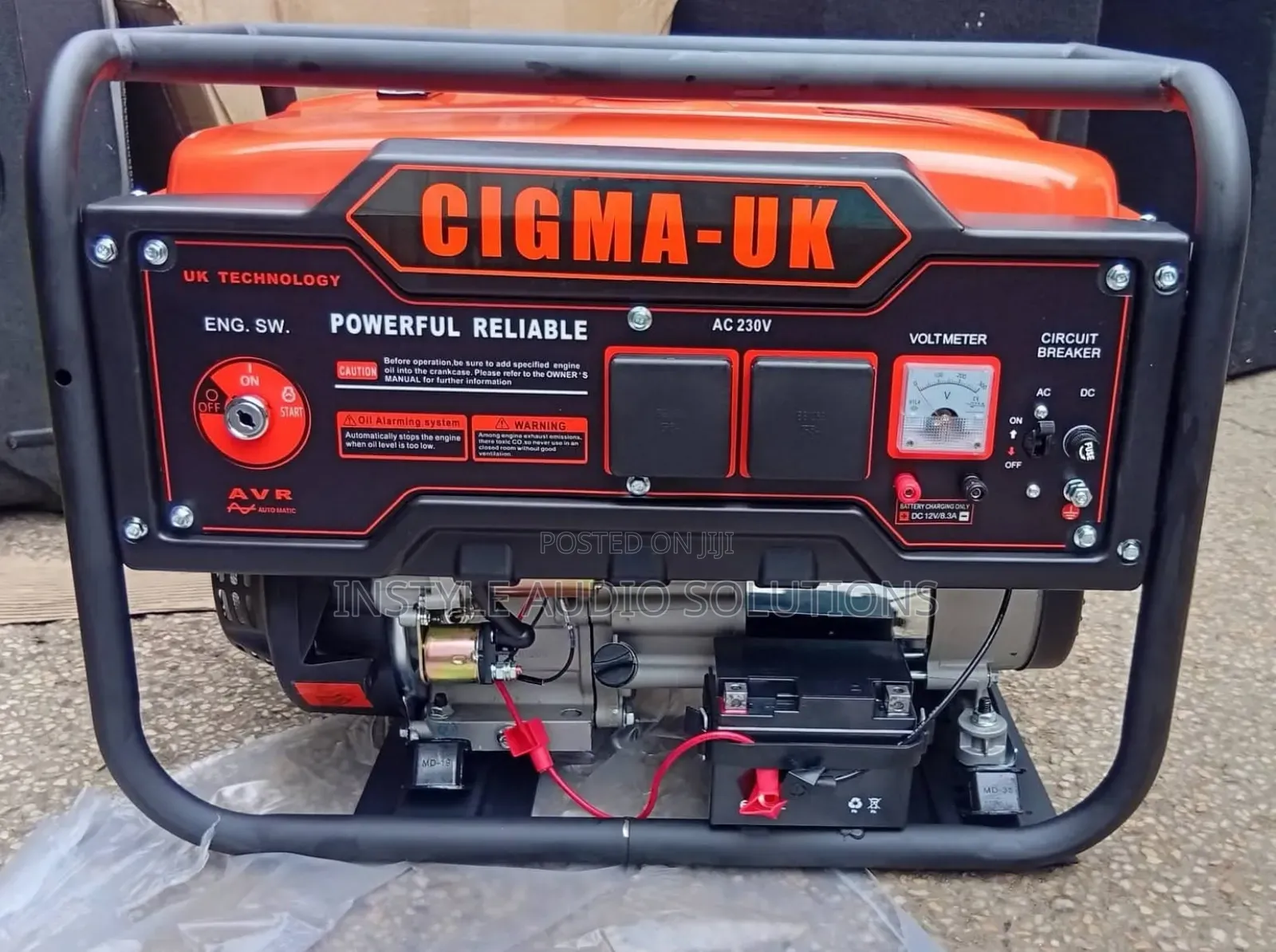 3.7 Kva Cigma- Uk Petrol Engine Keystart Generator With Movable Wheels