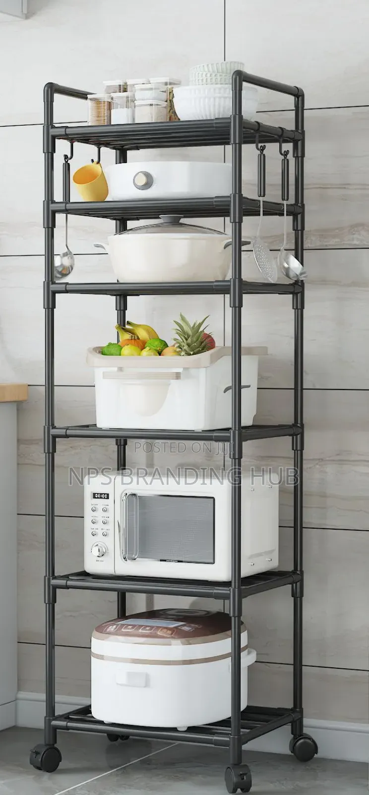 4layer Multifunctional Kitchen Advanced Metallic Rack Jn