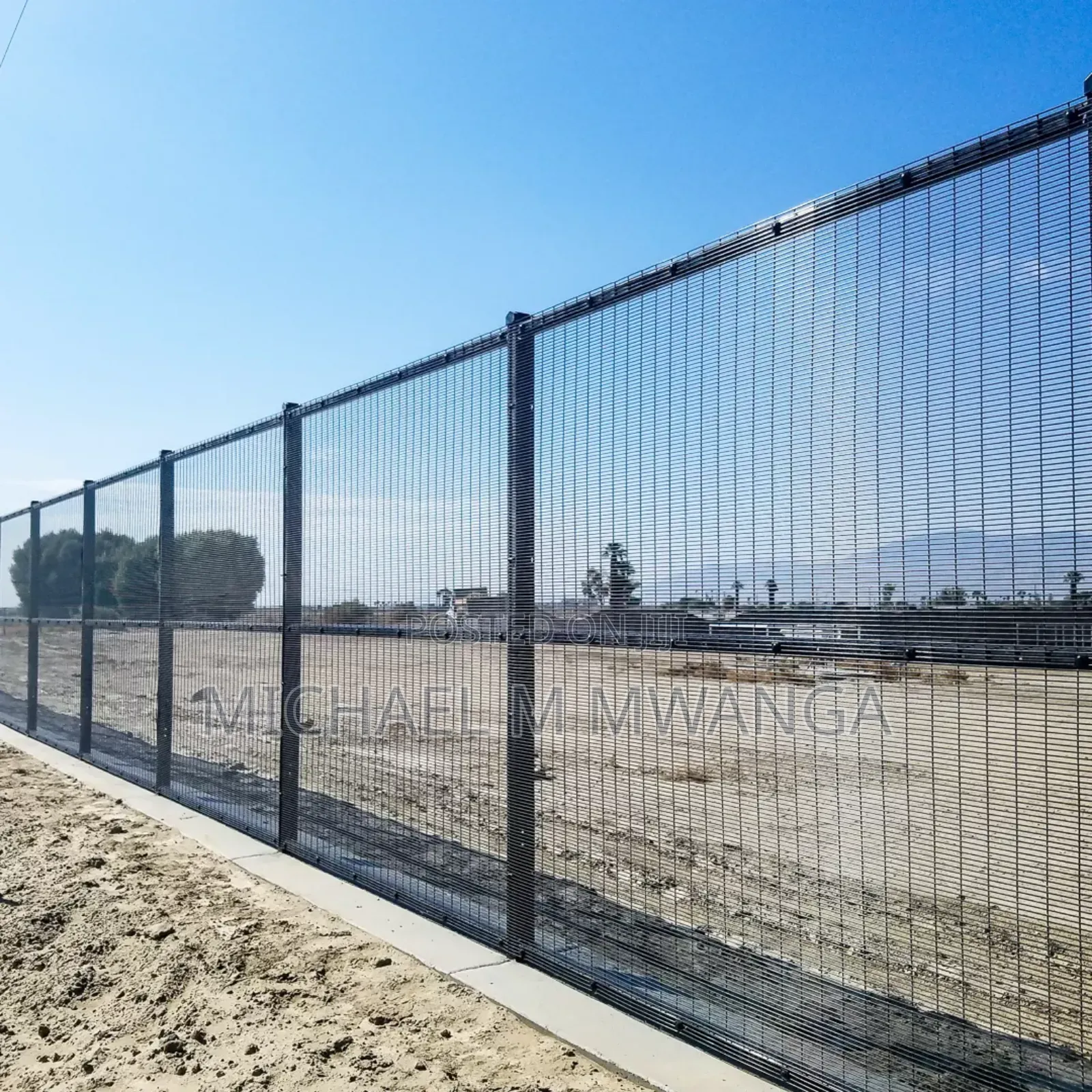 Intrusion Resistant Galvanized Clear View Anti Climb Fence