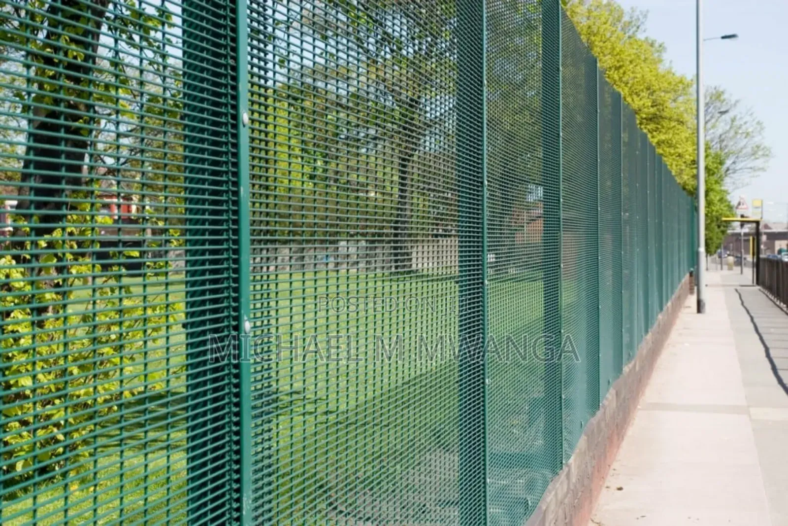 Boundary Defining Galvanized Clear View Anti Climb Fence