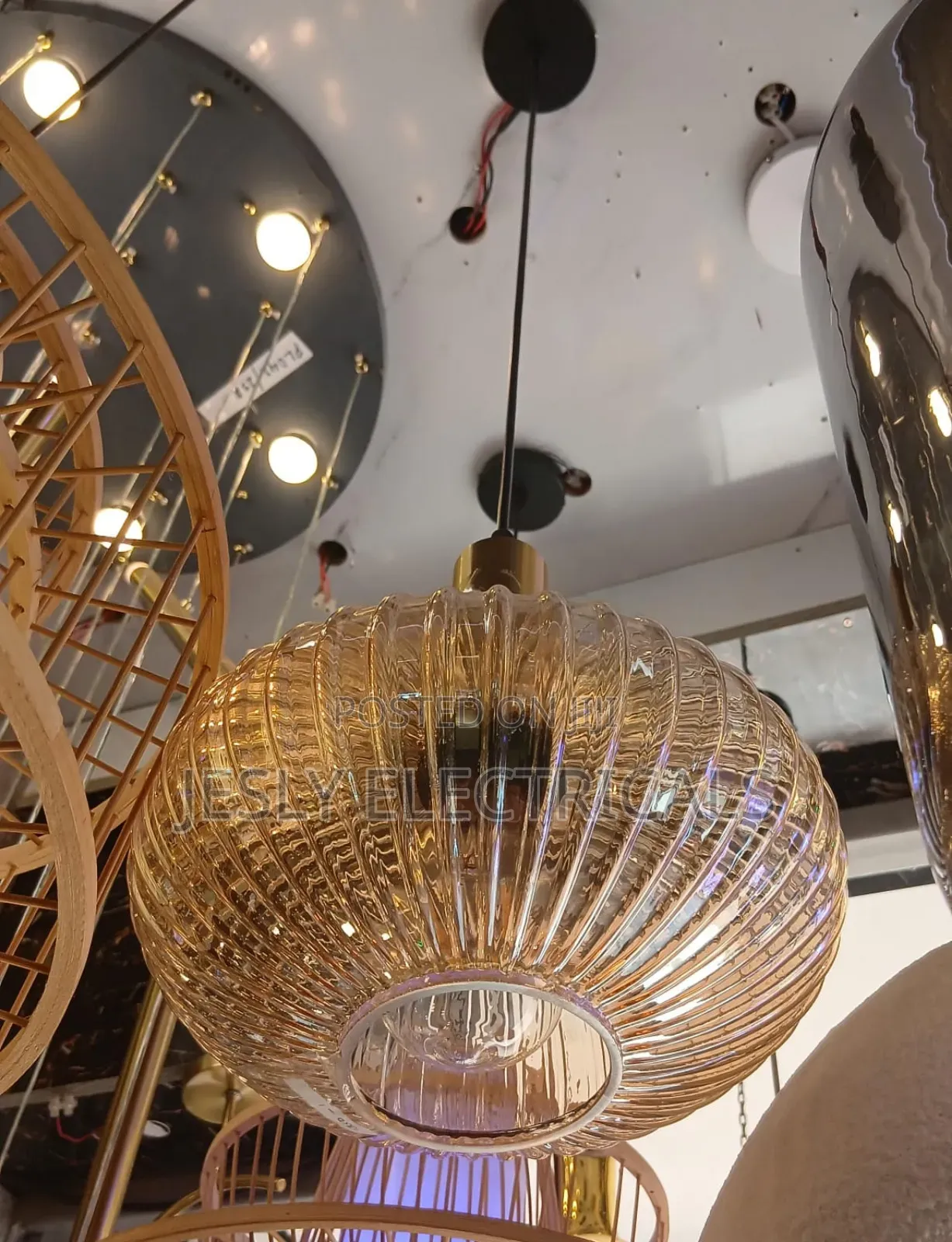 Ribbed Pendant Light