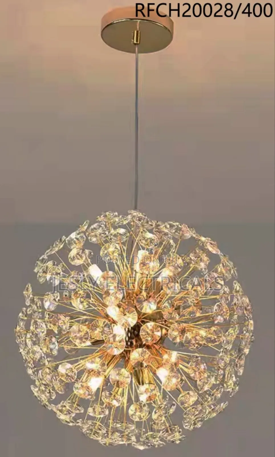 Dandelion-Style 9-Light Crystal Sphere Chandelier