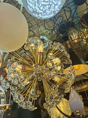 Dandelion-Style 9-Light Crystal Sphere Chandelier
