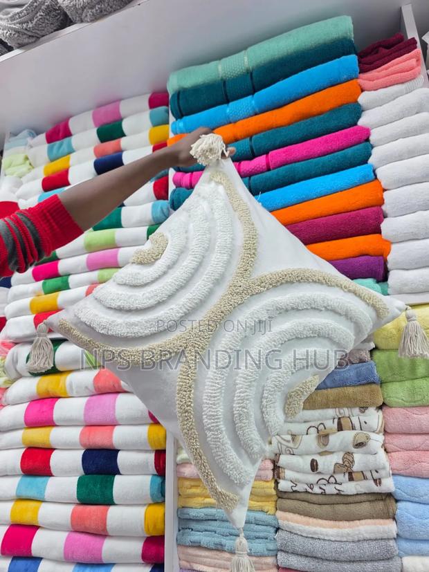 Tufted/Boho Throw Pillow Covers With Tassels Size:45*45cm Sk - thumbnail 3