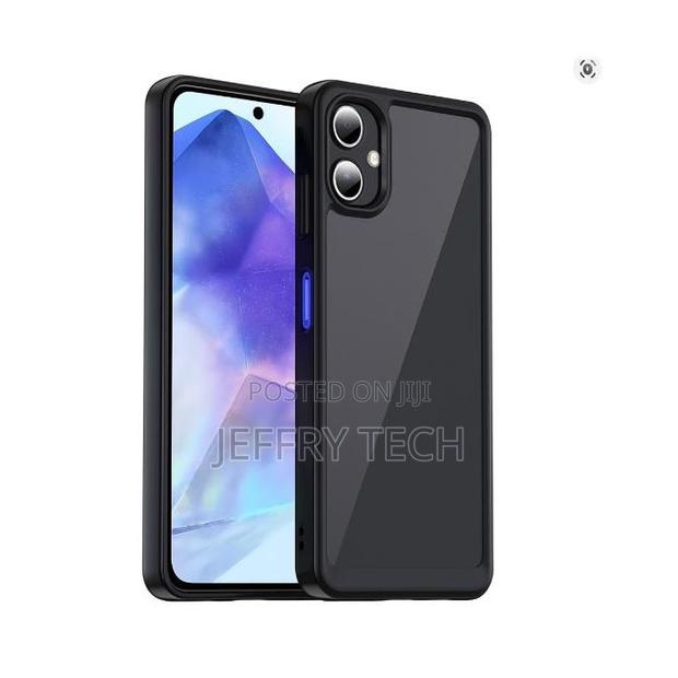 Samsung Galaxy A07 Cover Transparent, Clear and Colorless With Black E