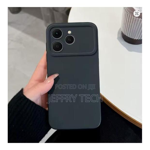 Tecno Spark 40 Back Cover Black Soft Feel Heavy Protection Phone Case
