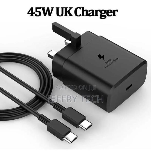 Samsung 45 Watts Super Fast Type C to C Charger for Galaxy S20,S20 Plu - thumbnail 2