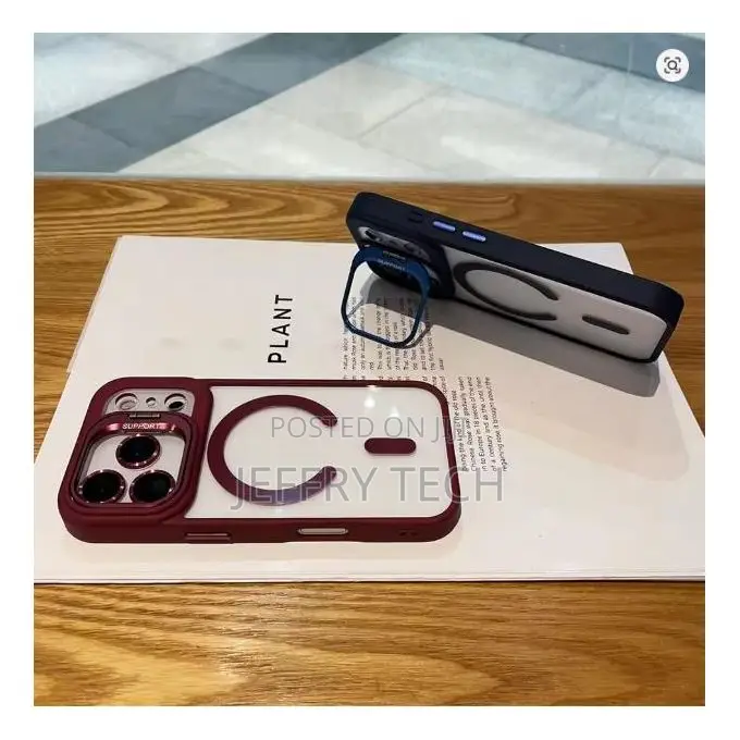 iPhone 17 Pro Max Cover With Ultra Invisible Metal Holder/ Support