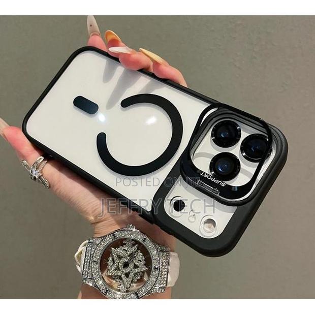 iPhone 17 Pro Max Cover With Ultra Invisible Metal Holder/ Support - thumbnail 2