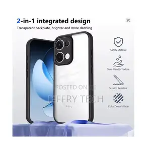 Oppo Reno 13 Transparent, Clear and Colorless With Black Edges New Ski