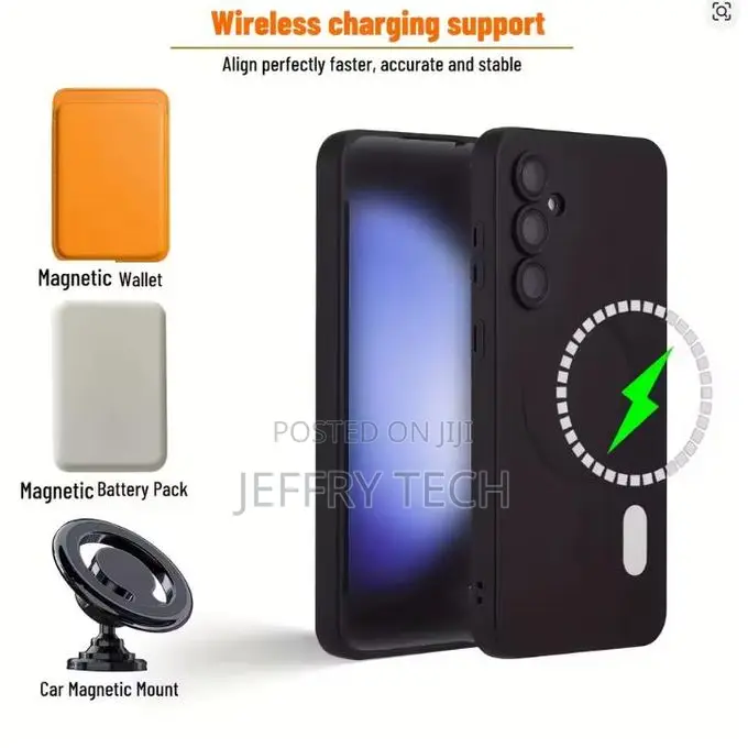 Samsung Galaxy S25 Black Magsafe Soft Feel Premium Phone Case/ Cover