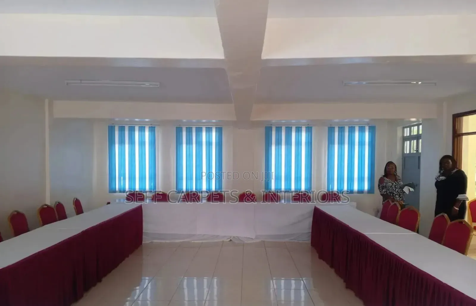 Blue Vertical Window Blinds